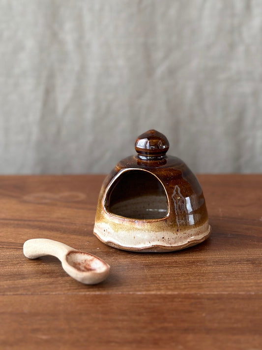 Salt Keeper with Spoon